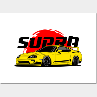 Gold Supra JDM Posters and Art